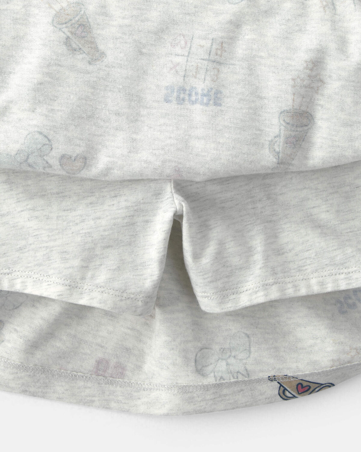 Girls 'Go Team' Cotton Skort - Grey
