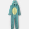 Boys 1-Piece Dinosaur Halloween Fleece Pajama Costume - Green