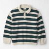 Boys Organic Cotton Sweater Knit Polo in Stripes