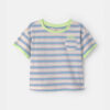 Toddler Girl Striped Short-Sleeve Top - Blue/Ivory 6 Toddler Girl Striped Short-Sleeve Top - Blue/Ivory