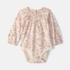 Baby Girl Floral Long-Sleeve Fashion Bodysuit