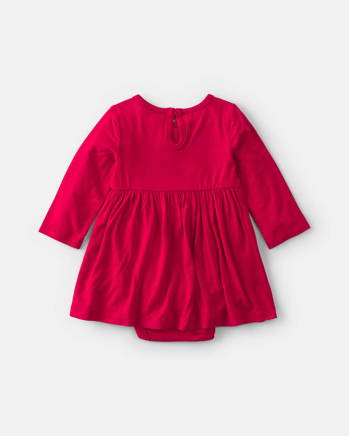 Baby Girl PurelySoft™ Long-Sleeve Bodysuit Dress - Red