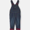 Toddler Boy Buffalo Check Denim Overalls - Dark Wash