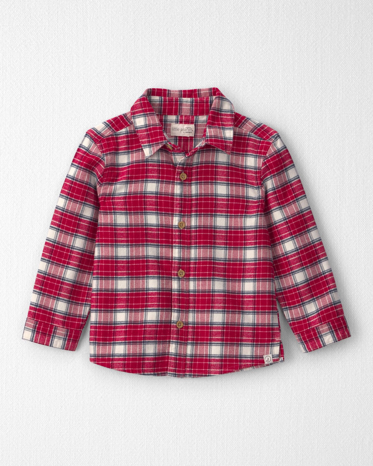 Toddler Boy Organic Cotton Flannel Button-Down Shirt 1 Toddler Boy Organic Cotton Flannel Button-Down Shirt