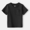 Baby Solid Short-Sleeve Pocket Tee - Black