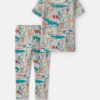 Toddler Boy Alligator 100% Cotton Snug Fit 2-Piece Pajama Set - Grey