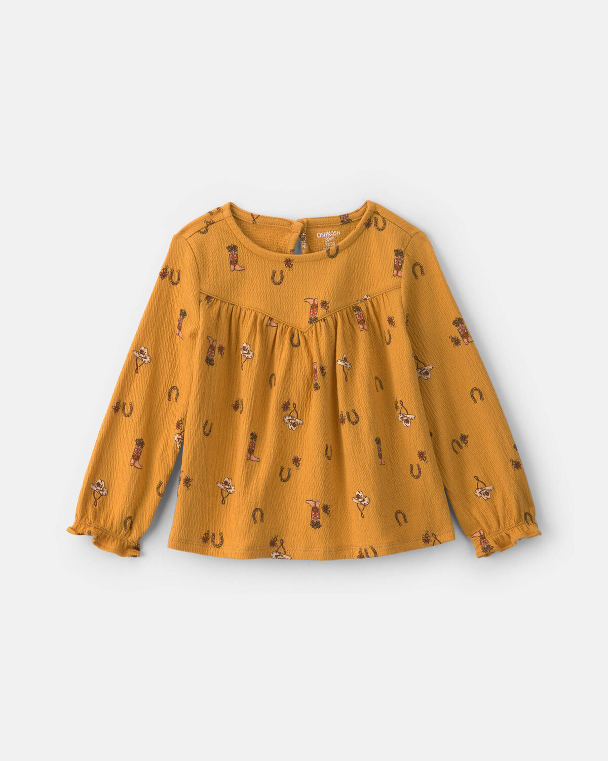 Western Long-Sleeve Top - Yellow 1 Western Long-Sleeve Top - Yellow