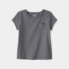 Toddler Girl Heart Pocket Top - Grey