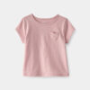 Baby Girl Heart Pocket Top - Pink