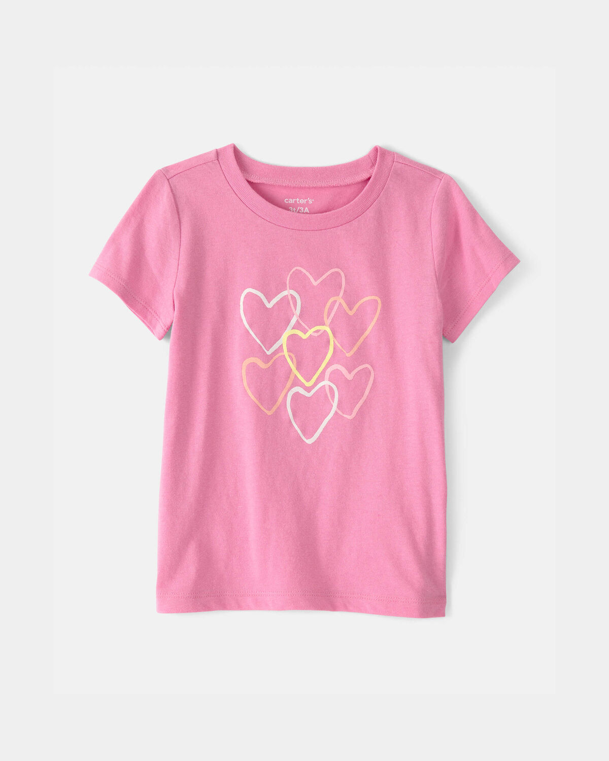 Toddler Girl Heart Graphic Tee - Pink 1 Toddler Girl Heart Graphic Tee - Pink