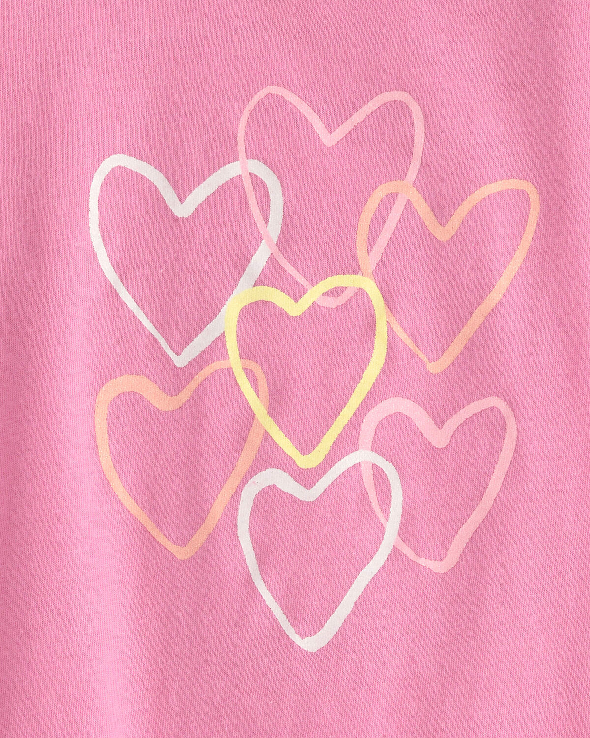 Toddler Girl Heart Graphic Tee - Pink 2 Toddler Girl Heart Graphic Tee - Pink