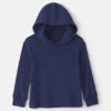 Toddler Boy Thermal Long-Sleeve Hoodie Top - Navy Blue