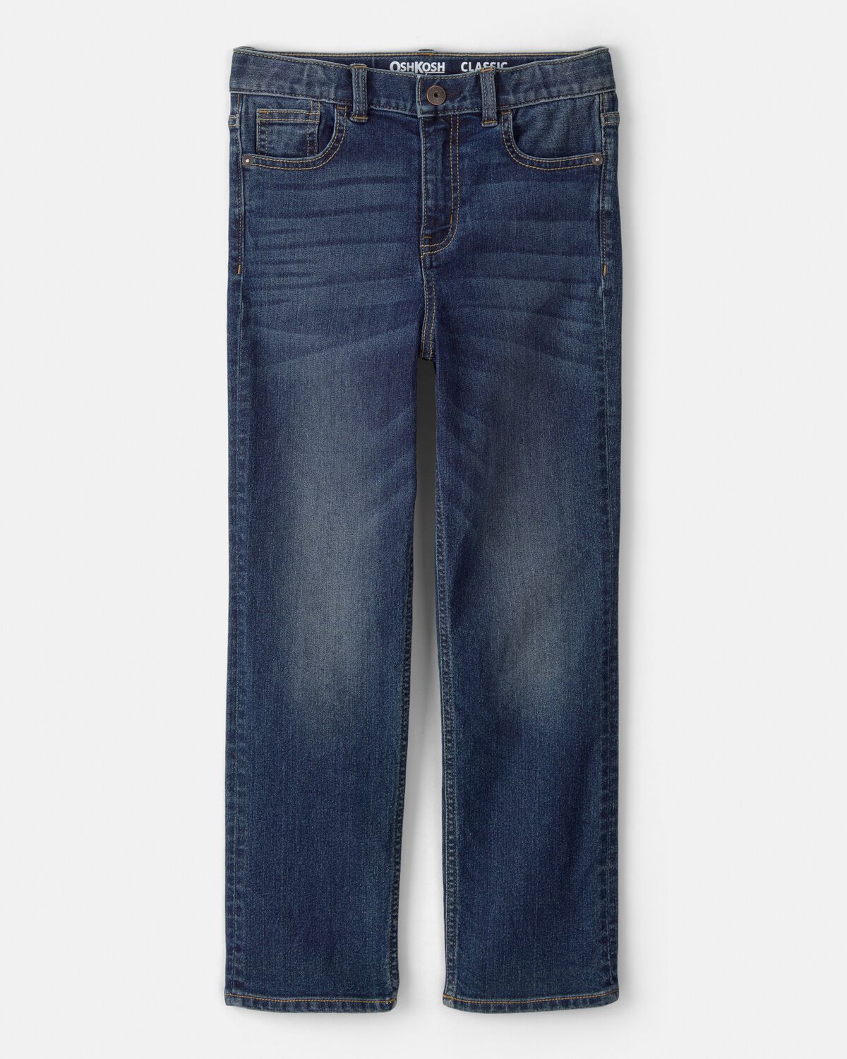 Boys Dark Wash Relaxed-Fit Classic Jeans
