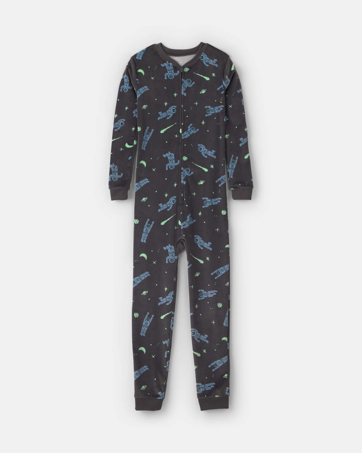 Boys 1-Piece Star Space DreamPlush Snug Fit Pajama - Black 1 Boys 1-Piece Star Space DreamPlush Snug Fit Pajama - Black