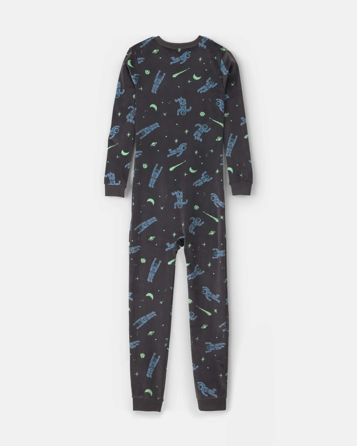 Boys 1-Piece Star Space DreamPlush Snug Fit Pajama - Black 2 Boys 1-Piece Star Space DreamPlush Snug Fit Pajama - Black