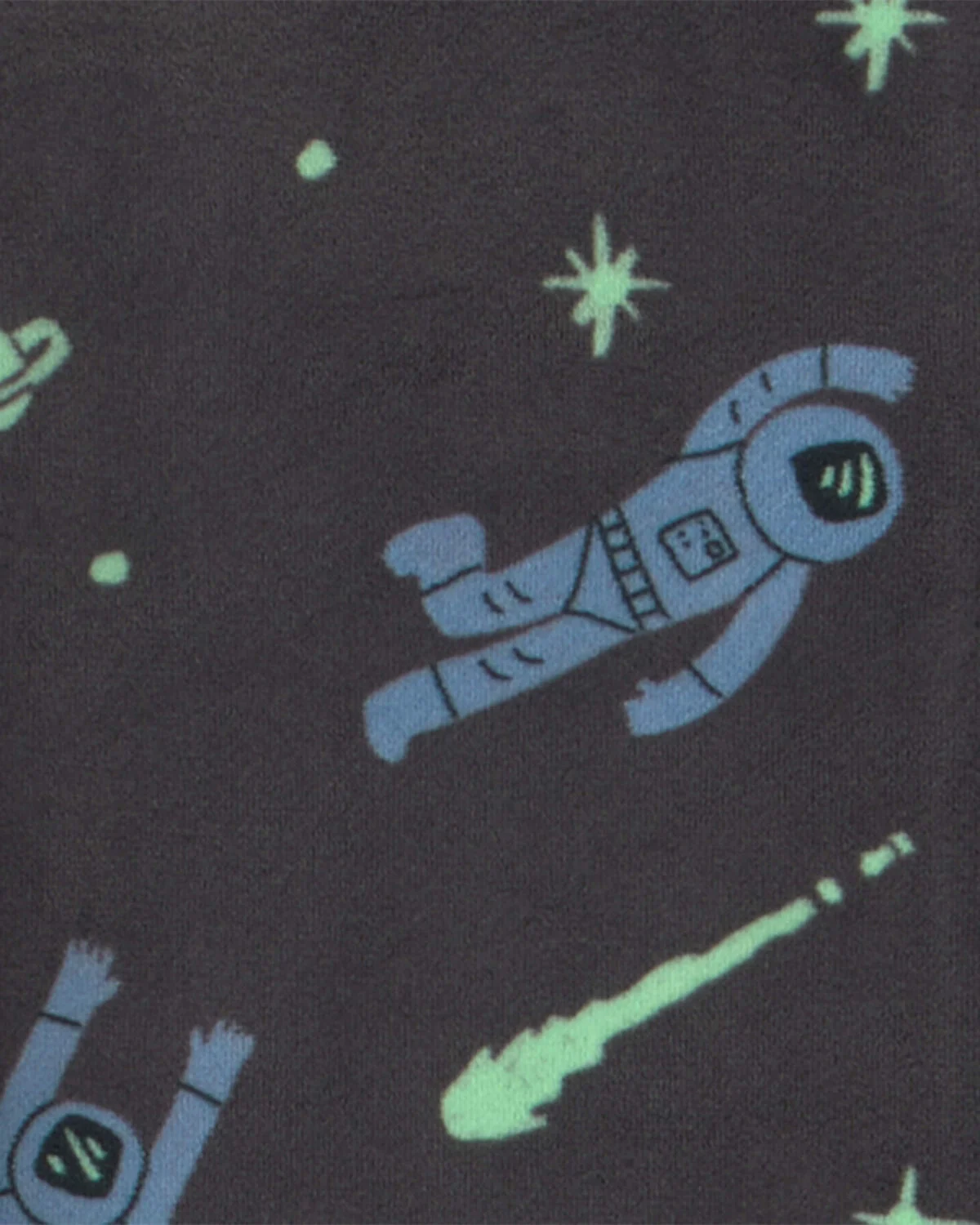 Boys 1-Piece Star Space DreamPlush Snug Fit Pajama - Black 3 Boys 1-Piece Star Space DreamPlush Snug Fit Pajama - Black