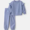 Toddler Girl 2-Piece Cheetah Fleece Long-Sleeve Top & Pant Set - Blue