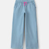 Girls Ribbed Pull-On Pants - Blue