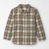 Boys Organic Cotton Flannel Button-Down Shirt