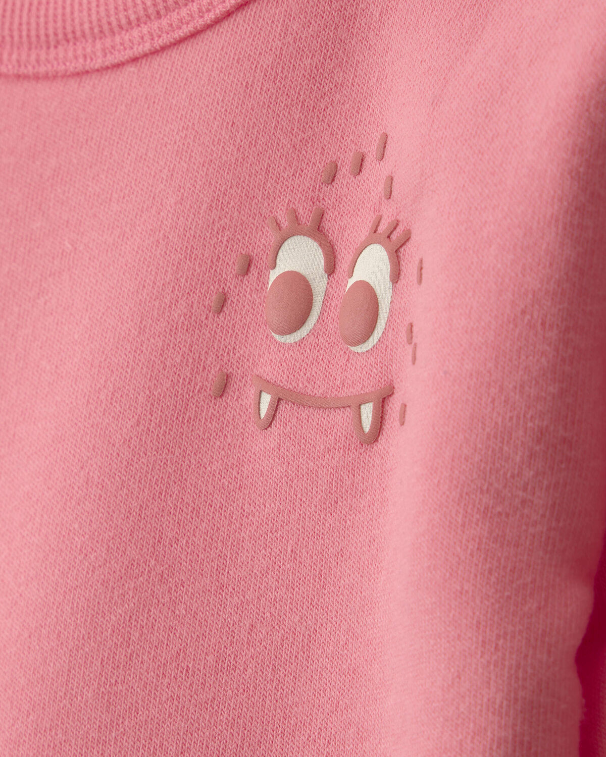 Baby Girl Monster Fleece Pullover Sweatshirt - Pink