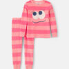 Toddler Girl 2-Piece Monster Striped DreamPlush Snug Fit Pajama Set - Coral 10 Toddler Girl 2-Piece Monster Striped DreamPlush Snug Fit Pajama Set - Coral