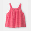 Girls Gingham Tank Top - Pink