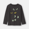 Kids Halloween Eyes Long-Sleeve Graphic Tee - Black