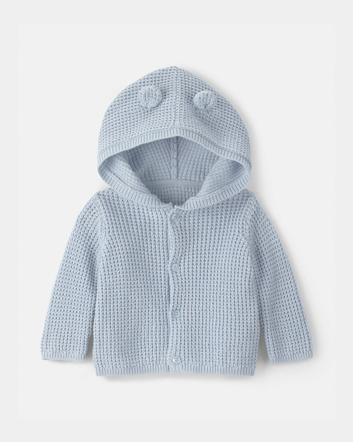 Baby Boy Bear Ears Hooded Sweater - Blue