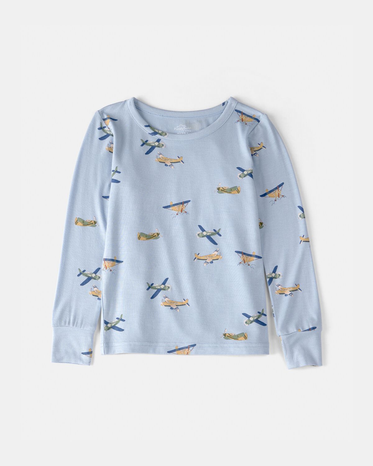 Toddler Boy Plane PurelySoft 2-Piece Pajama Set - Blue 2 Toddler Boy Plane PurelySoft 2-Piece Pajama Set - Blue