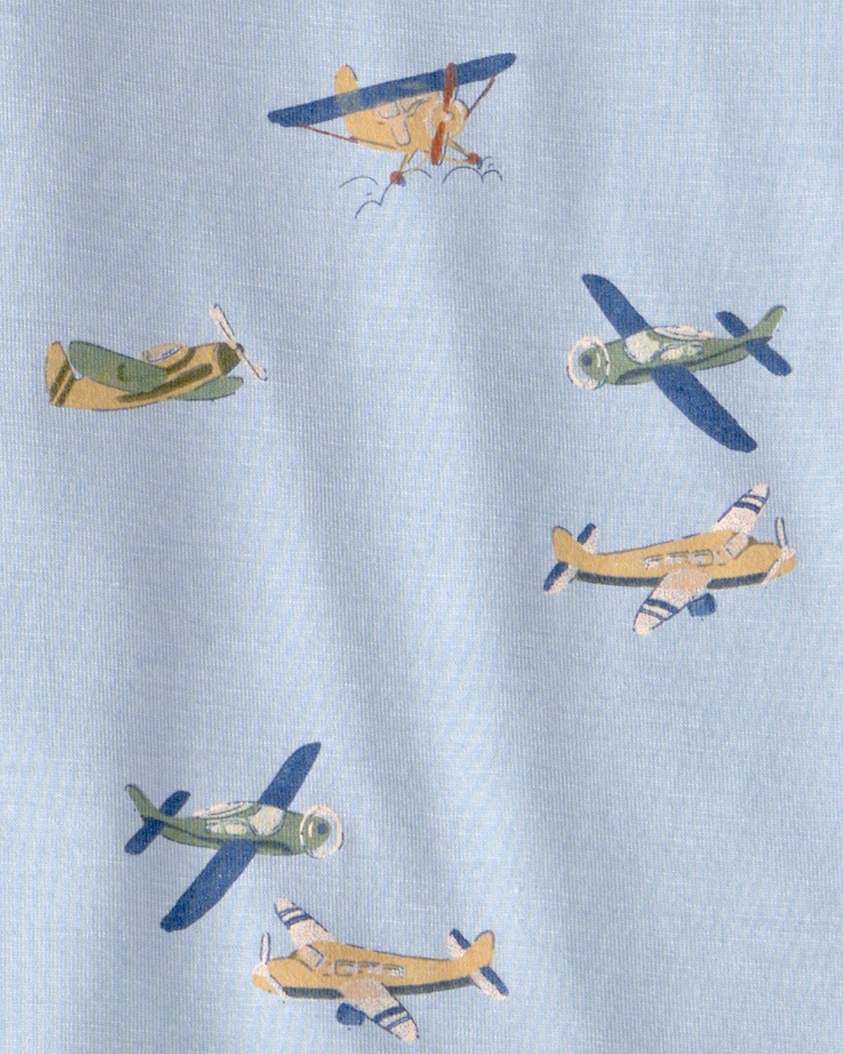 Toddler Boy Plane PurelySoft 2-Piece Pajama Set - Blue 4 Toddler Boy Plane PurelySoft 2-Piece Pajama Set - Blue