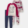 Toddler Boy 4-Piece 'Rescue Squad' 100% Cotton Snug Fit Pajama Set - Red/Cream 10 Toddler Boy 4-Piece 'Rescue Squad' 100% Cotton Snug Fit Pajama Set - Red/Cream