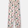 Adult Christmas Icon Fleece Loose Fit Pajama Bottoms - Cream