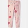 Toddler Girl Apple Pull-On Stretch Leggings - Pink