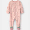 Baby Girl Strawberry 100% Cotton Sleep & Play Pajamas - Pink