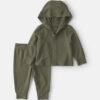 Baby Boy 2-Piece PurelySoft™ Hoodie Layering Set - Olive Green
