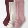 Baby Girl 3-Pack No-Slip Knee-High Socks Made with Organic Cotton