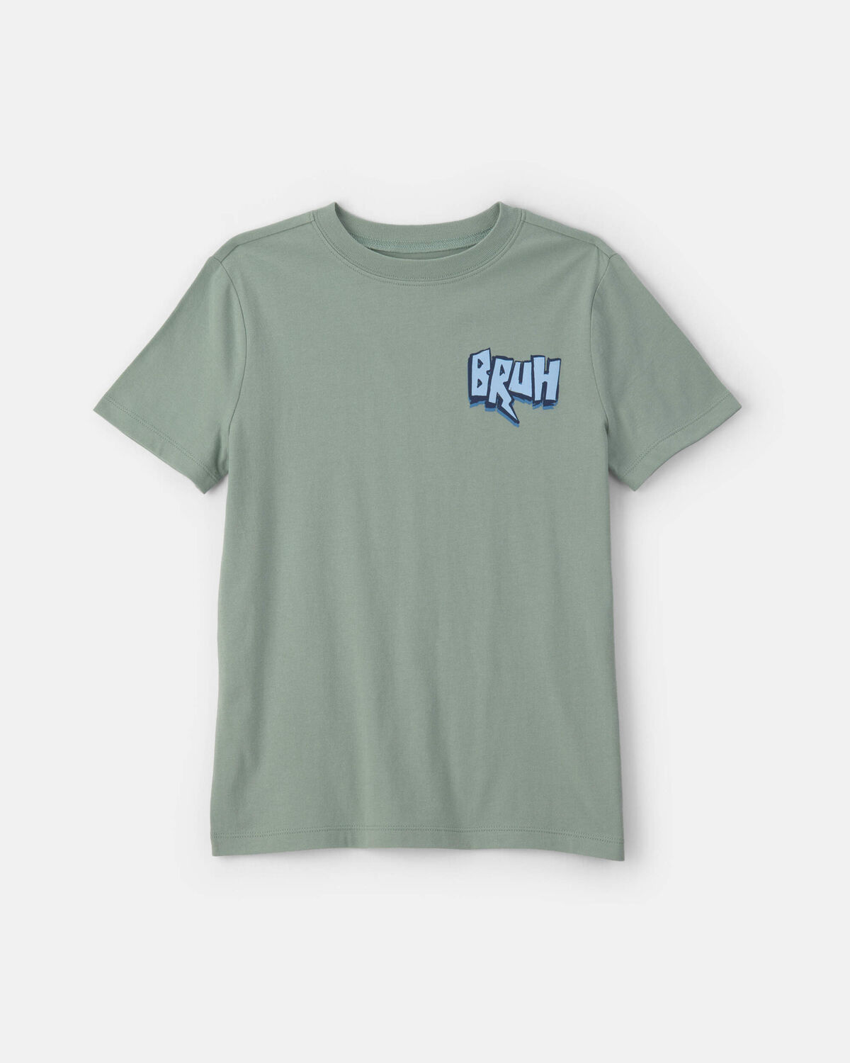 Boys 'Bruh' Graphic Tee - Green 1 Boys 'Bruh' Graphic Tee - Green