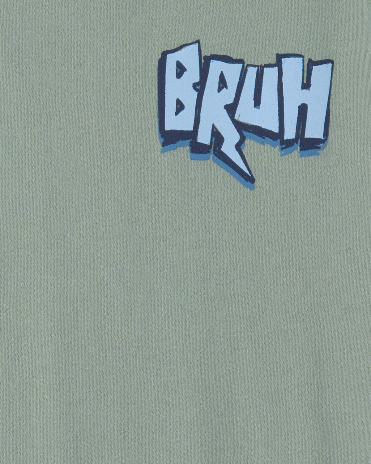Boys 'Bruh' Graphic Tee - Green 2 Boys 'Bruh' Graphic Tee - Green