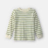 Boys Striped Long-Sleeve T-Shirt - Cream/Green 4 Boys Striped Long-Sleeve T-Shirt - Cream/Green