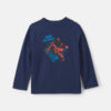 Boys 'High Octane' Motorcycle Long-Sleeve Graphic Tee - Navy Blue