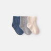 Baby 3-Pack Baby Booties - Blue/Ivory/Grey 2 Baby 3-Pack Baby Booties - Blue/Ivory/Grey