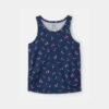 Girls Floral Active Tank Top - Navy