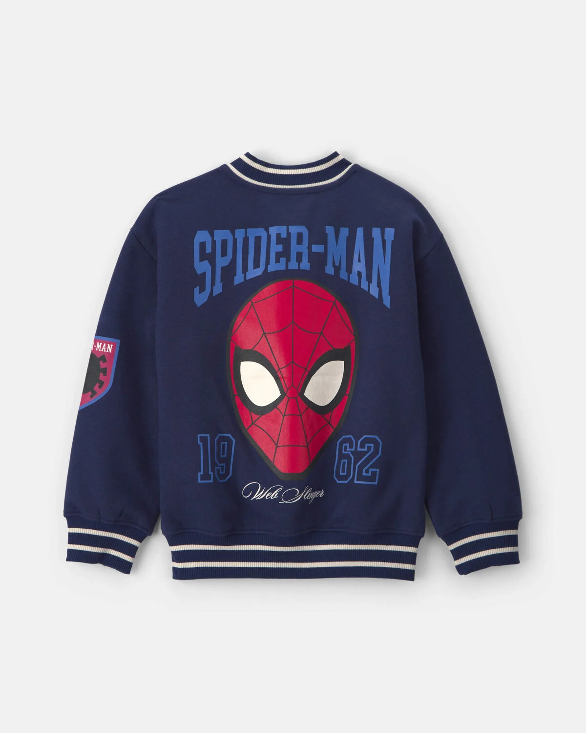 Boys ©Marvel Spider-Man Fleece Varsity Jacket  - Blue