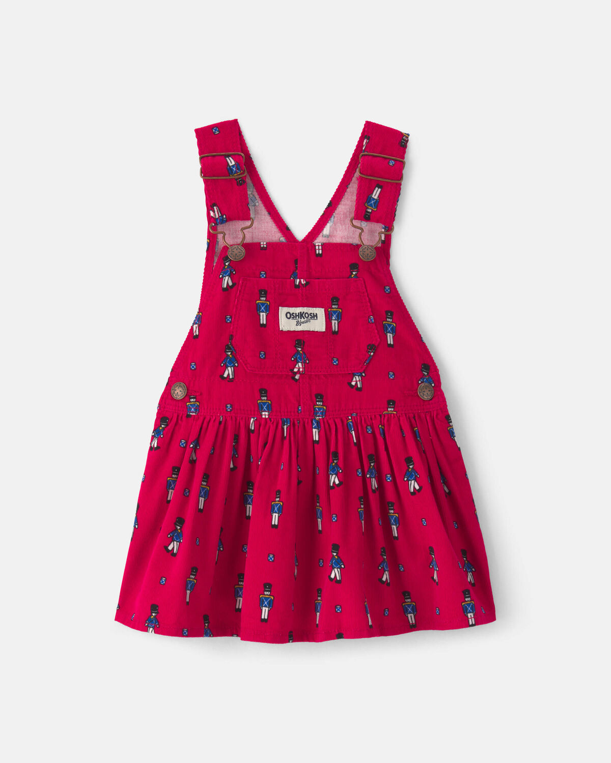 Baby Girl Nutcracker Corduroy Skirtall - Red 1 Baby Girl Nutcracker Corduroy Skirtall - Red