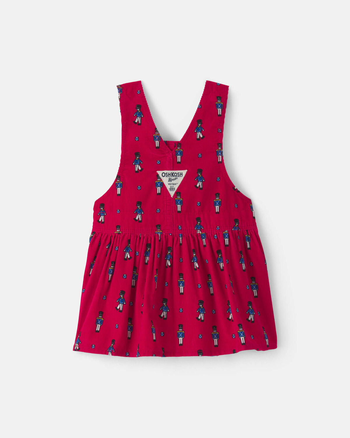 Baby Girl Nutcracker Corduroy Skirtall - Red 2 Baby Girl Nutcracker Corduroy Skirtall - Red