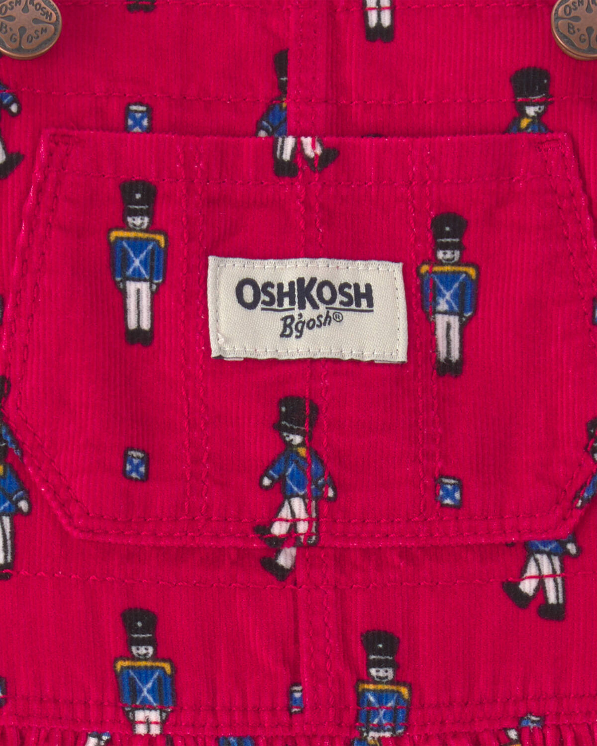 Baby Girl Nutcracker Corduroy Skirtall - Red 3 Baby Girl Nutcracker Corduroy Skirtall - Red