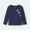 Toddler Girl Butterfly Floral Long-Sleeve Graphic Tee - Navy Blue