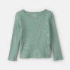 Girls Long-Sleeve Ribbed Top - Green 5 Girls Long-Sleeve Ribbed Top - Green