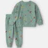 Toddler Boy 2-Piece Dinosaur French Terry Sweatshirt & Pant Set - Green 8 Toddler Boy 2-Piece Dinosaur French Terry Sweatshirt & Pant Set - Green