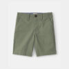 Boys Twill Flat-Front Shorts - Green
